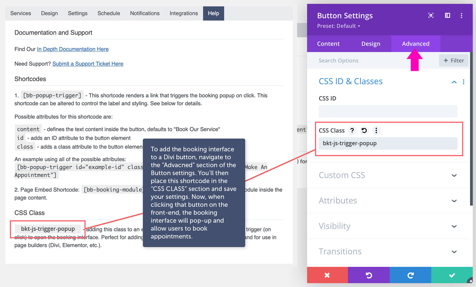 Brindle Booking Adding Booking to WordPress